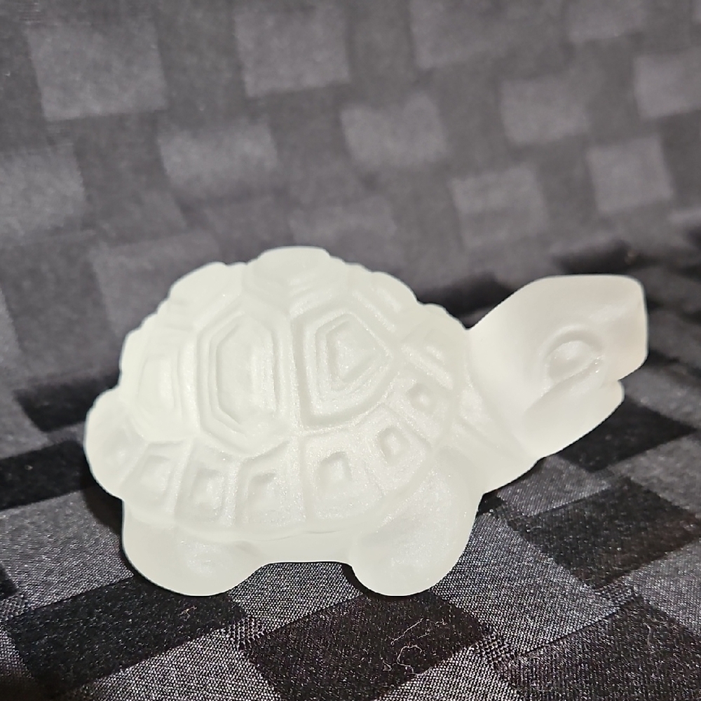 Delightful Goebel Crystal Glass Turtle Paperweight Figurine